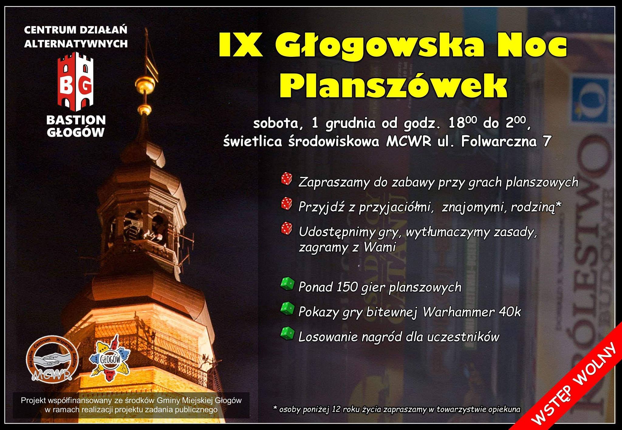 Ilustracja do artykuły: IX Głogowska Noc Planszówek.